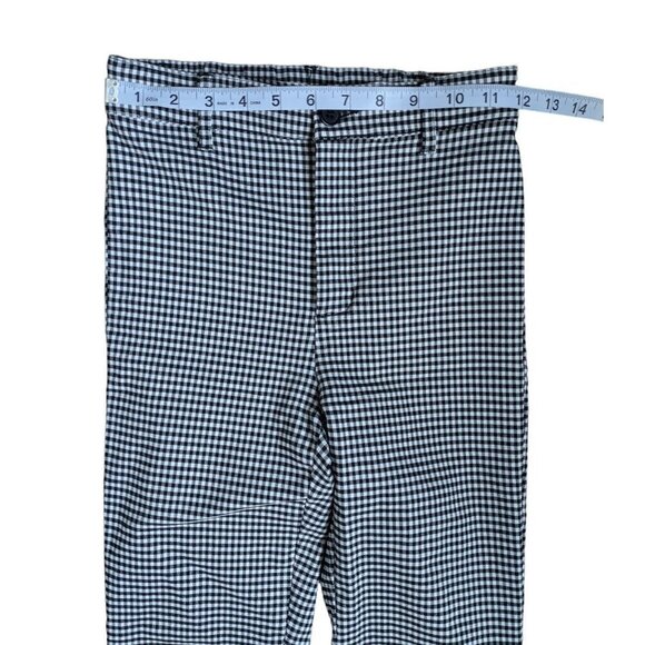 Garage Stretchy Slim Fit High Waisted Black/White Plaid Pants Women Size Small - Picture 4 of 6